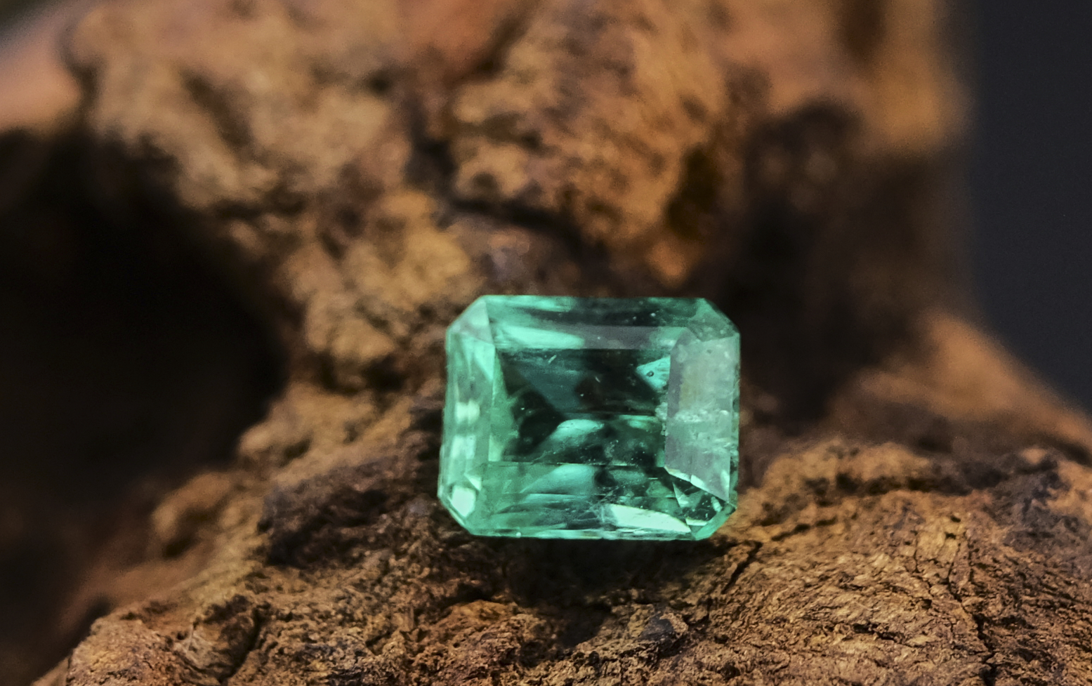 Colombian emerald macro photo